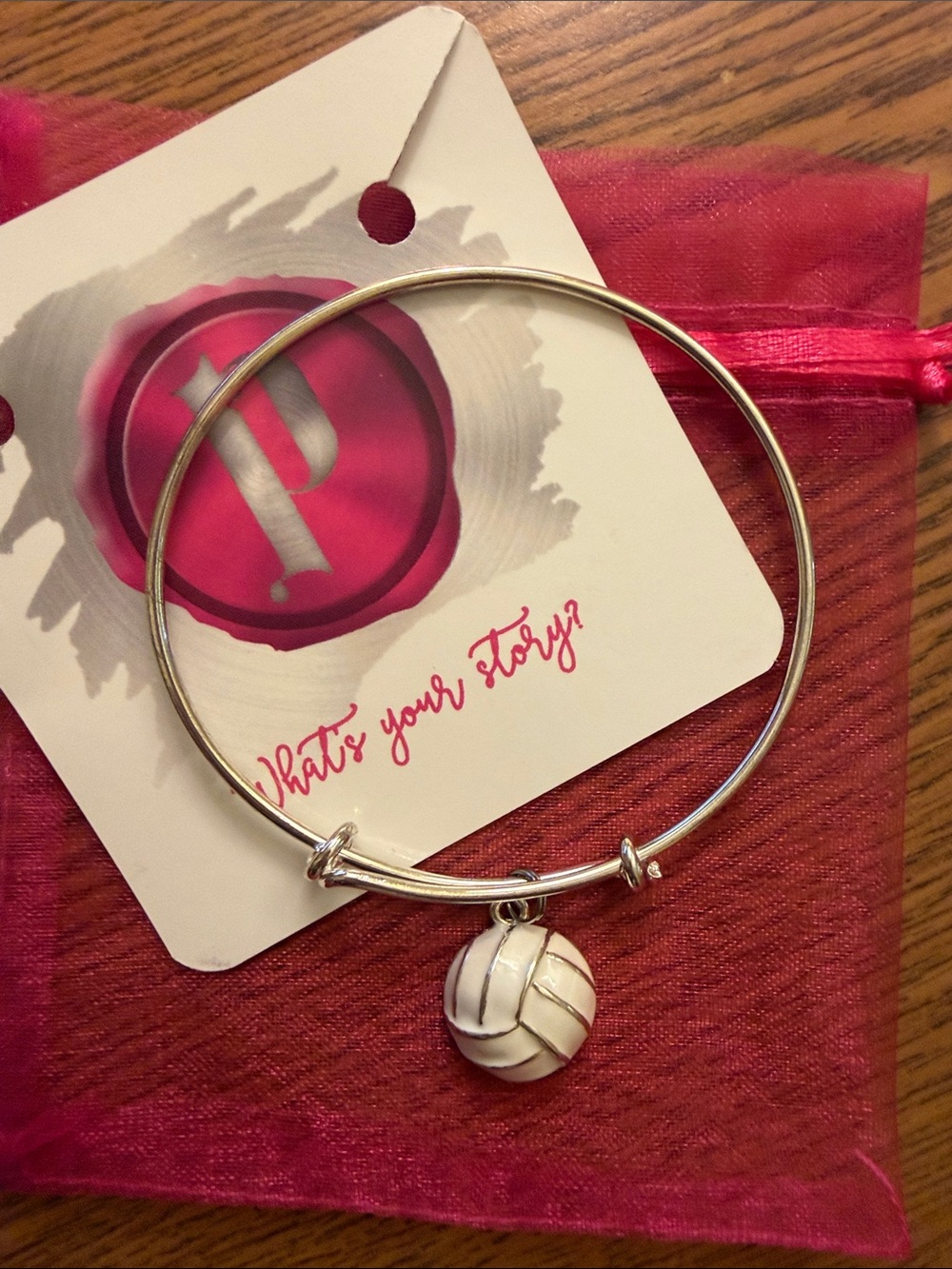 Volleyball charm bracelet